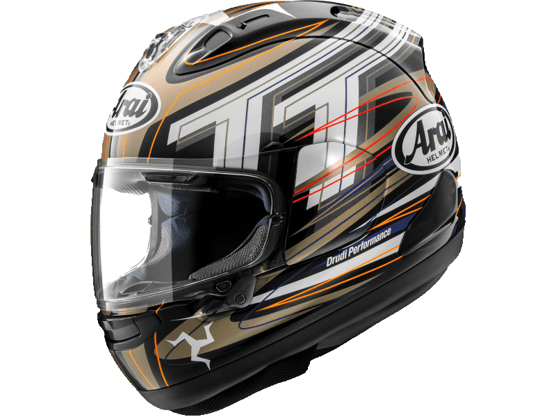 Arai Corsair-X Isle of Mann TT 2026 Helmet White/Gold: MOTO-D Racing