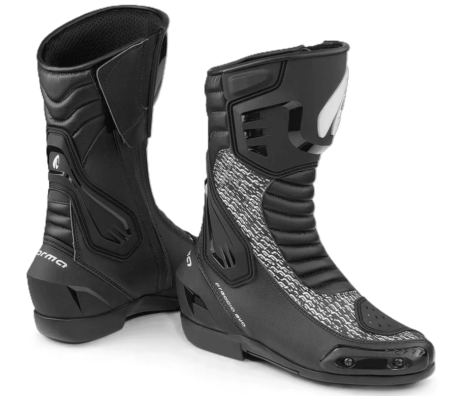 Forma Freccia Evo Motorcycle Boots Black / White | MOTO-D Racing