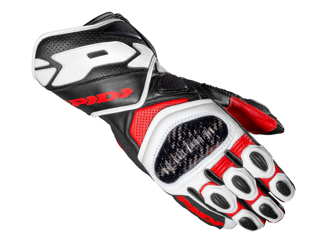SPIDI Carbo 7 Motorcycle Gloves Red: MOTO-D Racing