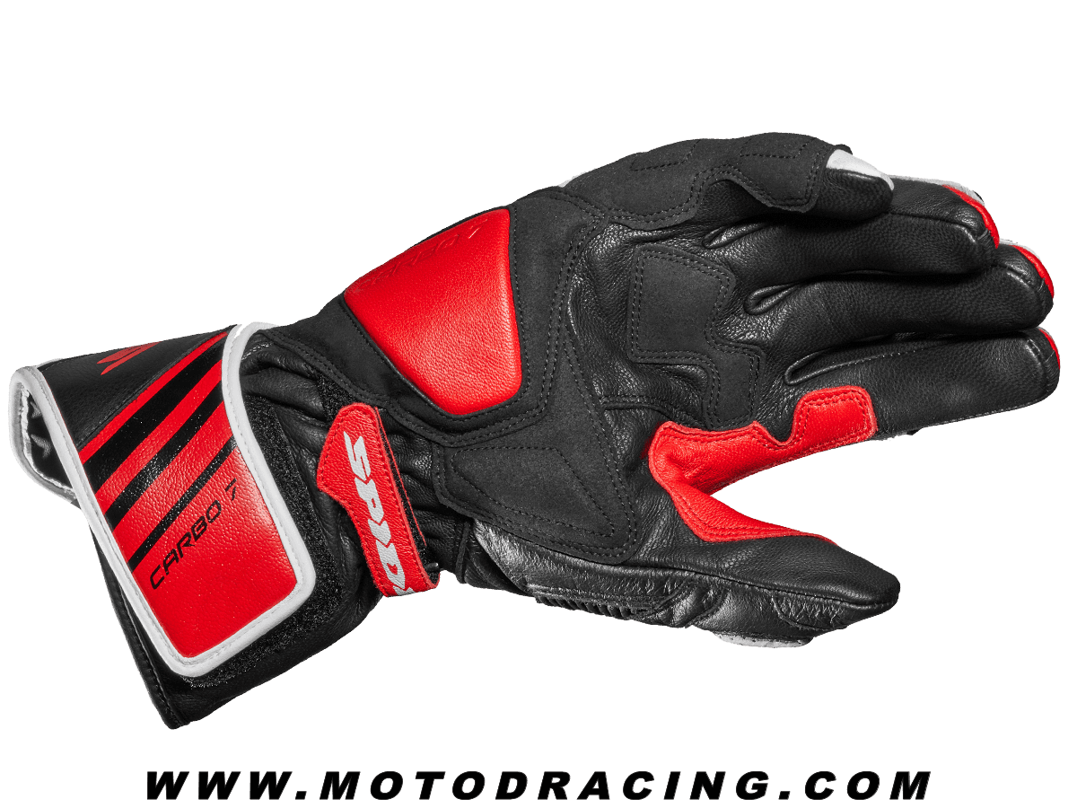 SPIDI Carbo 7 Motorcycle Gloves Red: MOTO-D Racing