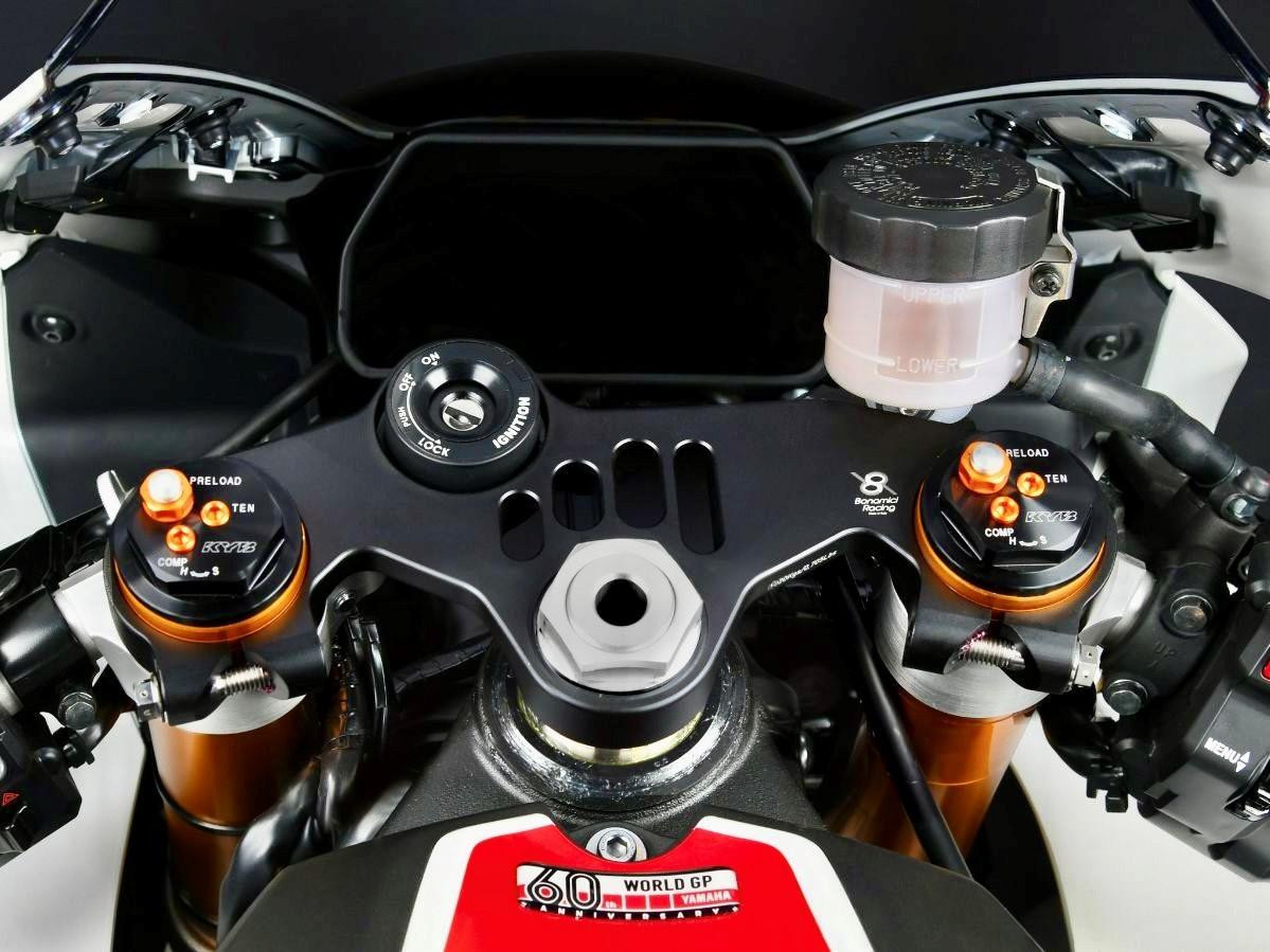 Bonamici Top Triple Clamp Yamaha R1/M (Black) (Street) (2015+):