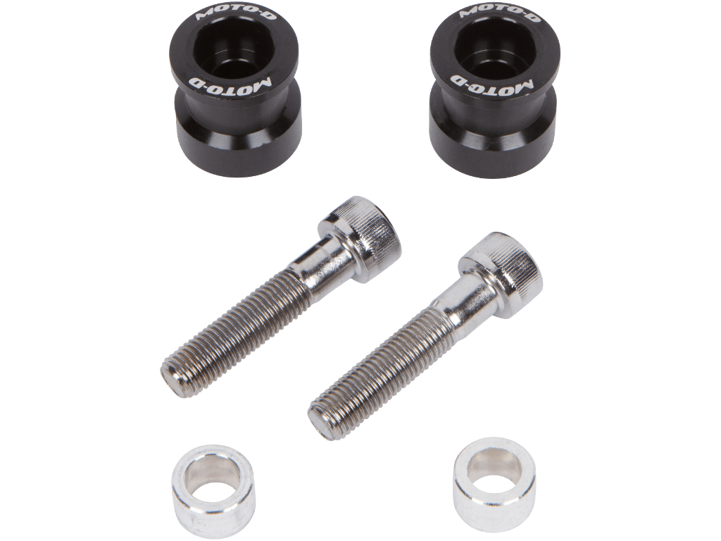 MOTO-D Motorcycle Swingarm Spools Black (8mm)