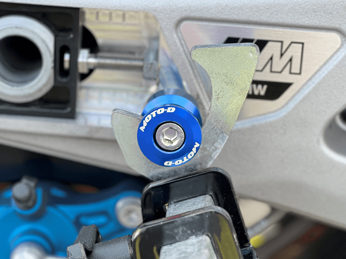 JS 限定 MOTO-D Motorcycle Swingarm Spools Blue (8mm)