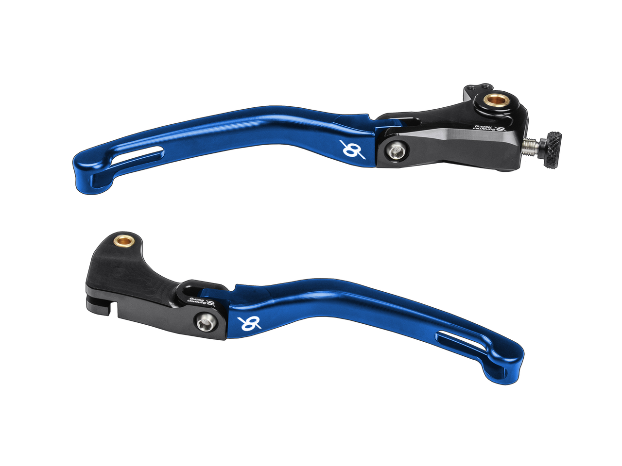 Bonamici Yamaha R6 Folding Levers (2017+) (Black/Blue)