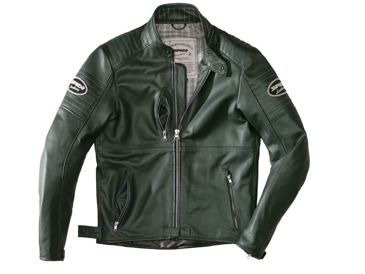 Men's Green Leather Jacket with Added Protections | Jackets | Rider Apparel  | Full Catalogue | Moto Guzzi Official Store: Motorcycle Clothing, Casual  Clothing and Accessories