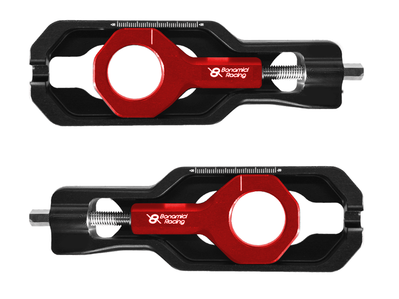 Bonamici Racing チェーンアジャスター S1000RR 09-18 Bonamici BMW S1000RR Swingarm Chain Adjuster (2020+) (Red): MOTO-D