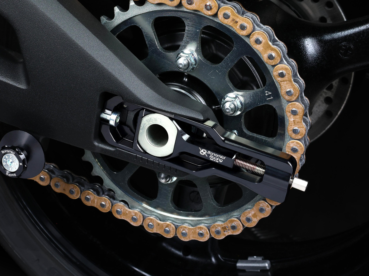 Bonamici Kawasaki ZX-10R Swingarm Chain Adjuster (2016+) (Black