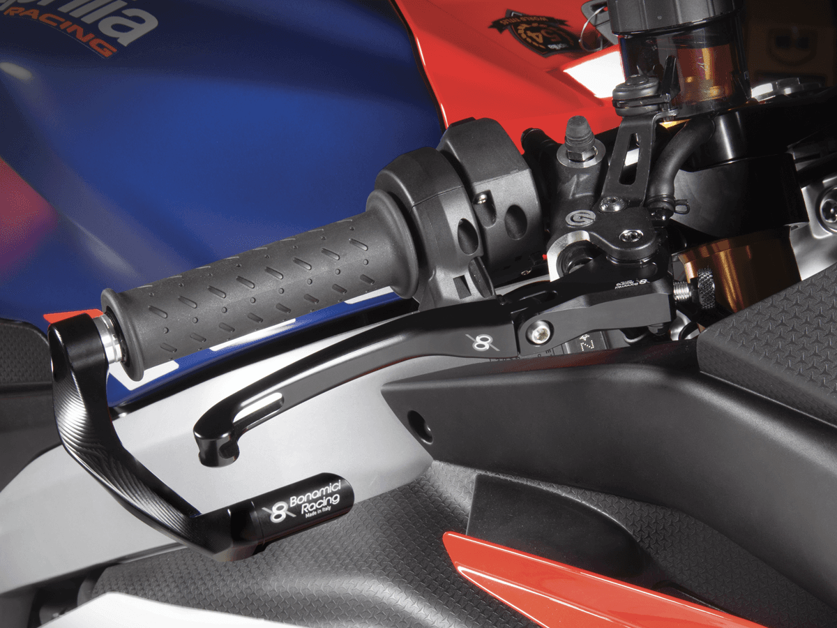 Bonamici Aprilia RS 660 Folding Levers (Black): MOTO-D Racing