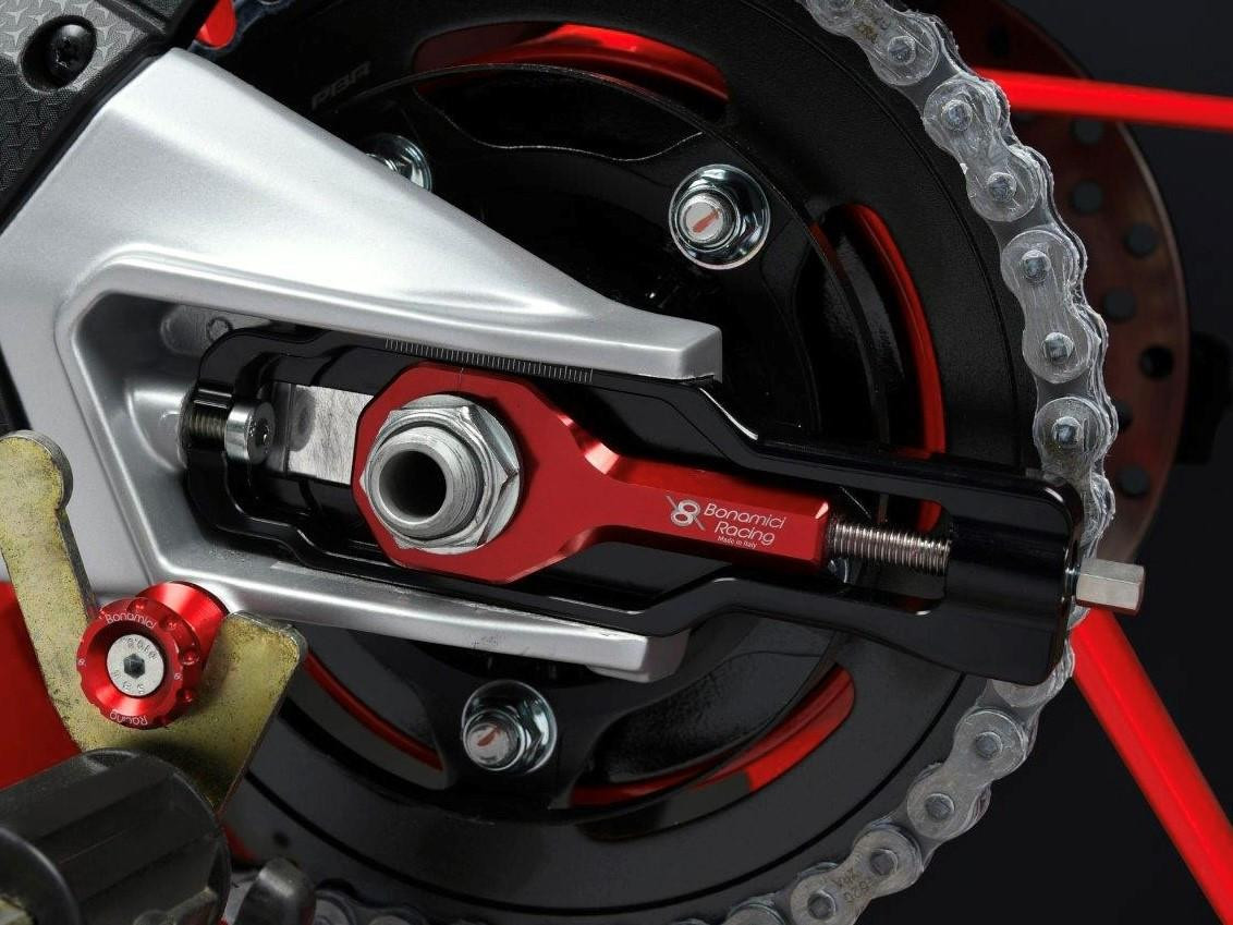 Bonamici Aprilia RS 660 Chain Adjuster (Red): MOTO-D Racing