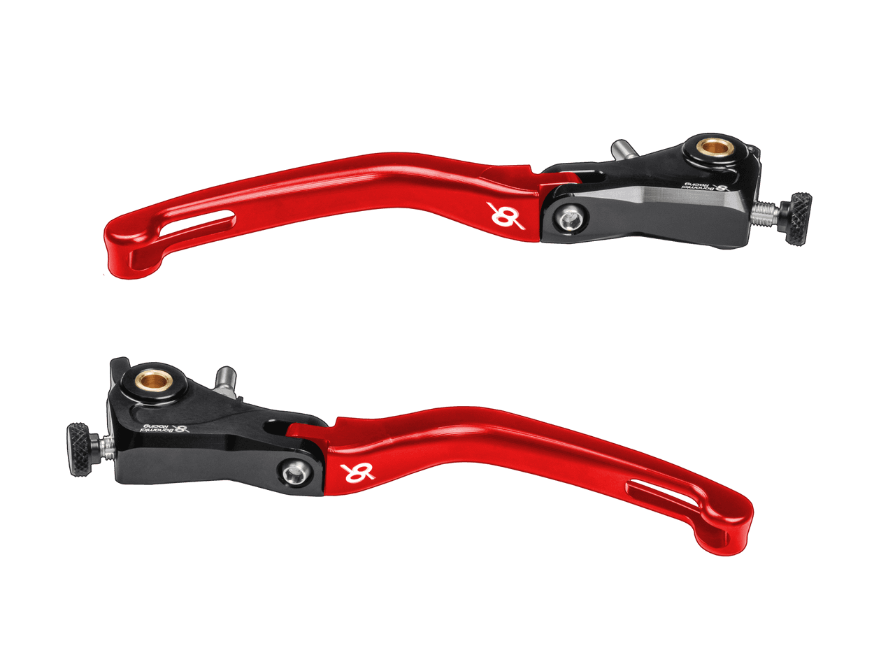 Bonamici Ducati Panigale V4 S/R Folding Levers (Black/Red): MOTO-D