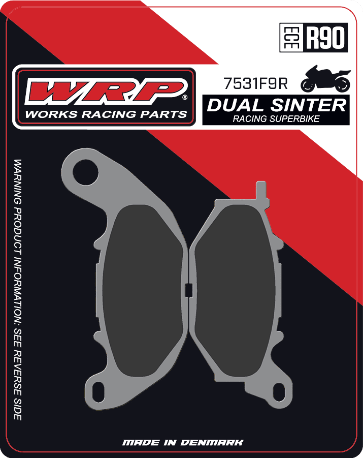 WRP Motorcycle Brake Pads Dual Sinter DS Racing Superbike 7531 F9R
