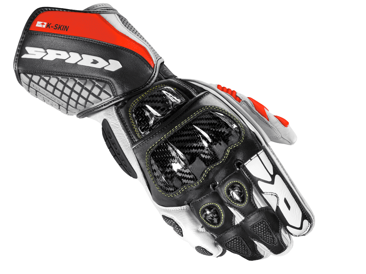 SPIDI Carbo Kangaroo Gloves Black / Red: MOTO-D Racing
