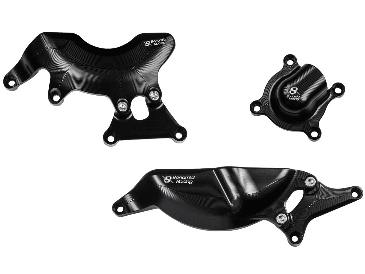 Protection Carter Moteur Kawasaki NINJA 500 2024 - Protège-Moteur Fibres De Verre Noir Antichute