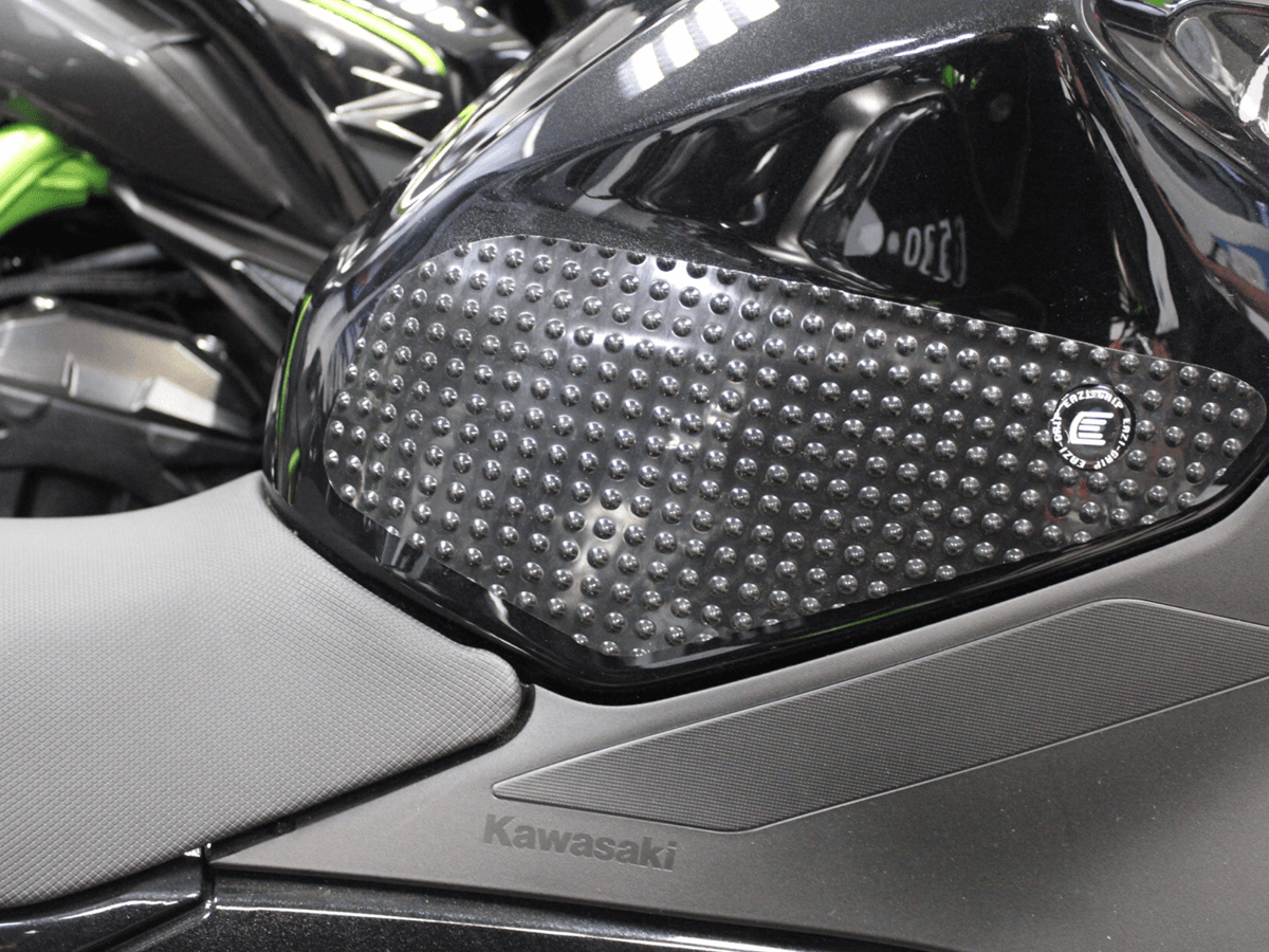 Kawasaki Ninja 400 Tank Grips | Clear Tank Pads | Eazi-Grip: MOTO