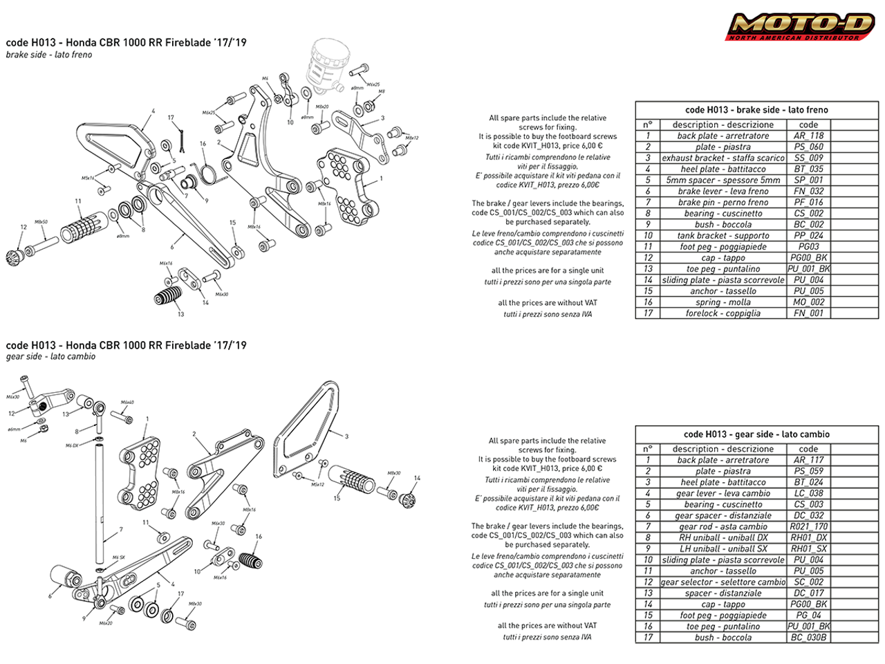 SBU Superbike Unlimited Bremsscheibe Racing hinten Honda CBR 1000