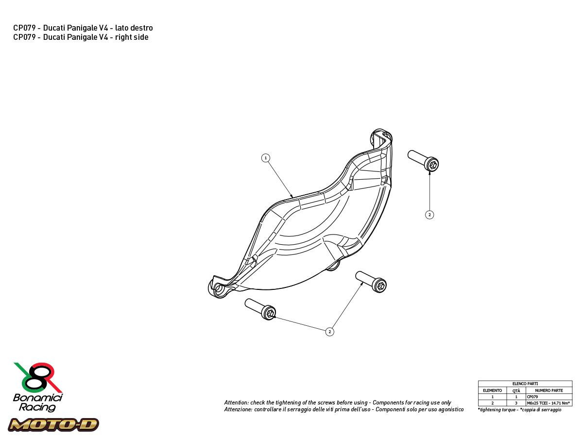 Bonamici Ducati Panigale V4/S Case Cover Savers (-2024): MOTO-D Racing