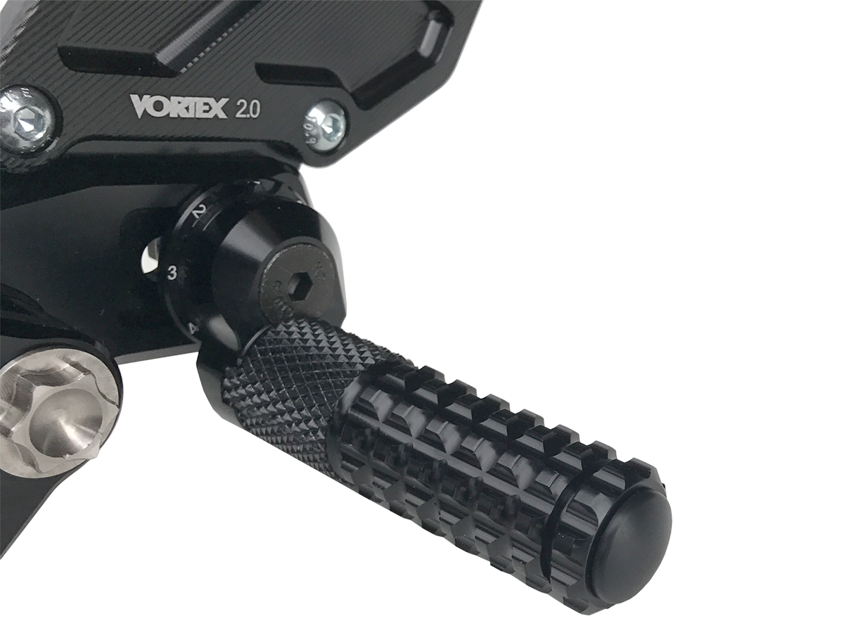 Vortex Foot Peg 2.0 Bracket, Black: MOTO-D Racing