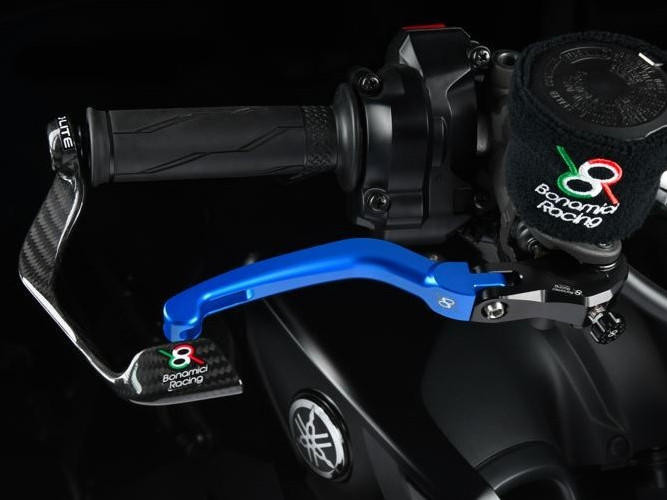 Bonamici Yamaha MT-09 Folding Levers (21-23) (Black): MOTO-D Racing
