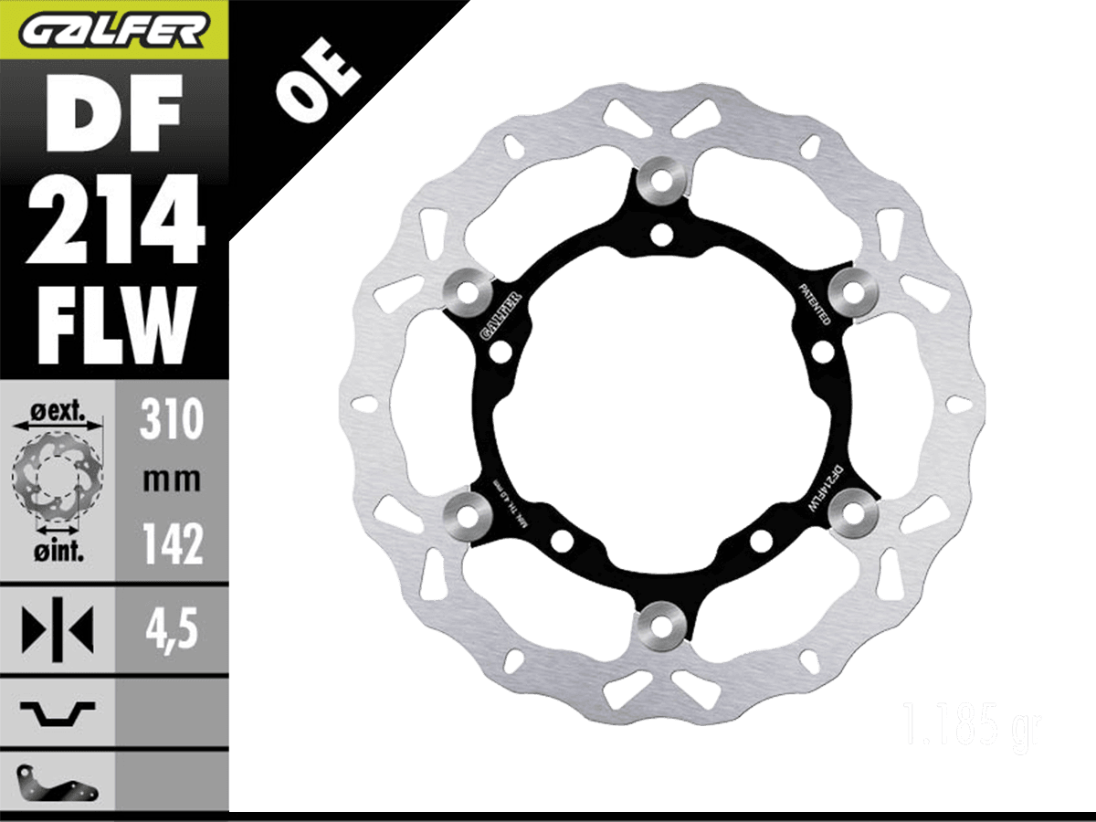Galfer Kawasaki Ninja 400 Front Brake 310mm Floating Wave Rotor
