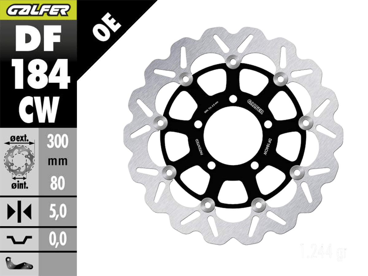 Galfer Kawasaki Z 1000 Front Brake 300mm Floating Wave Rotor (07