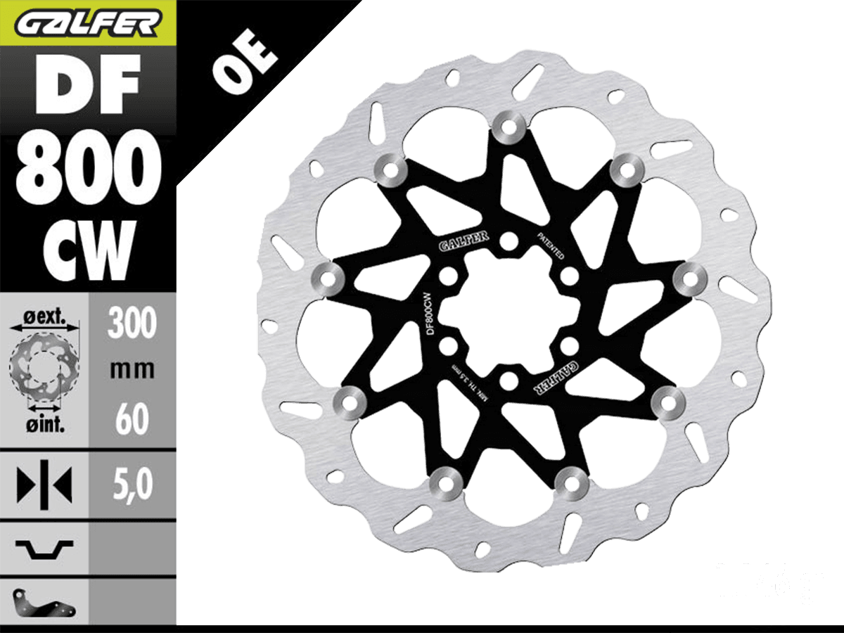 Galfer KTM RC 390 Front Brake 300mm Floating Wave Rotor (14-16