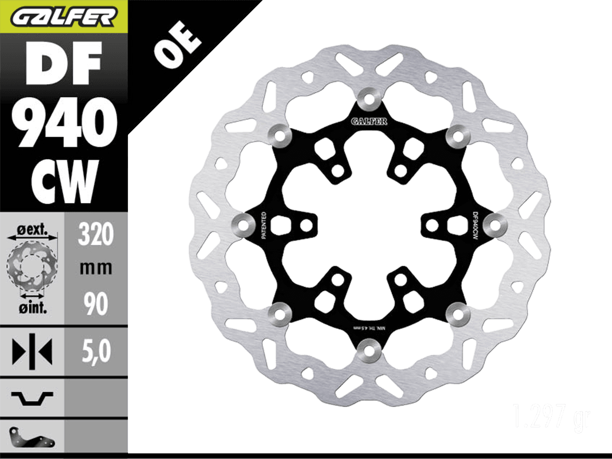 Galfer KTM RC 390 Front Brake 320mm Floating Wave Rotor (17-21