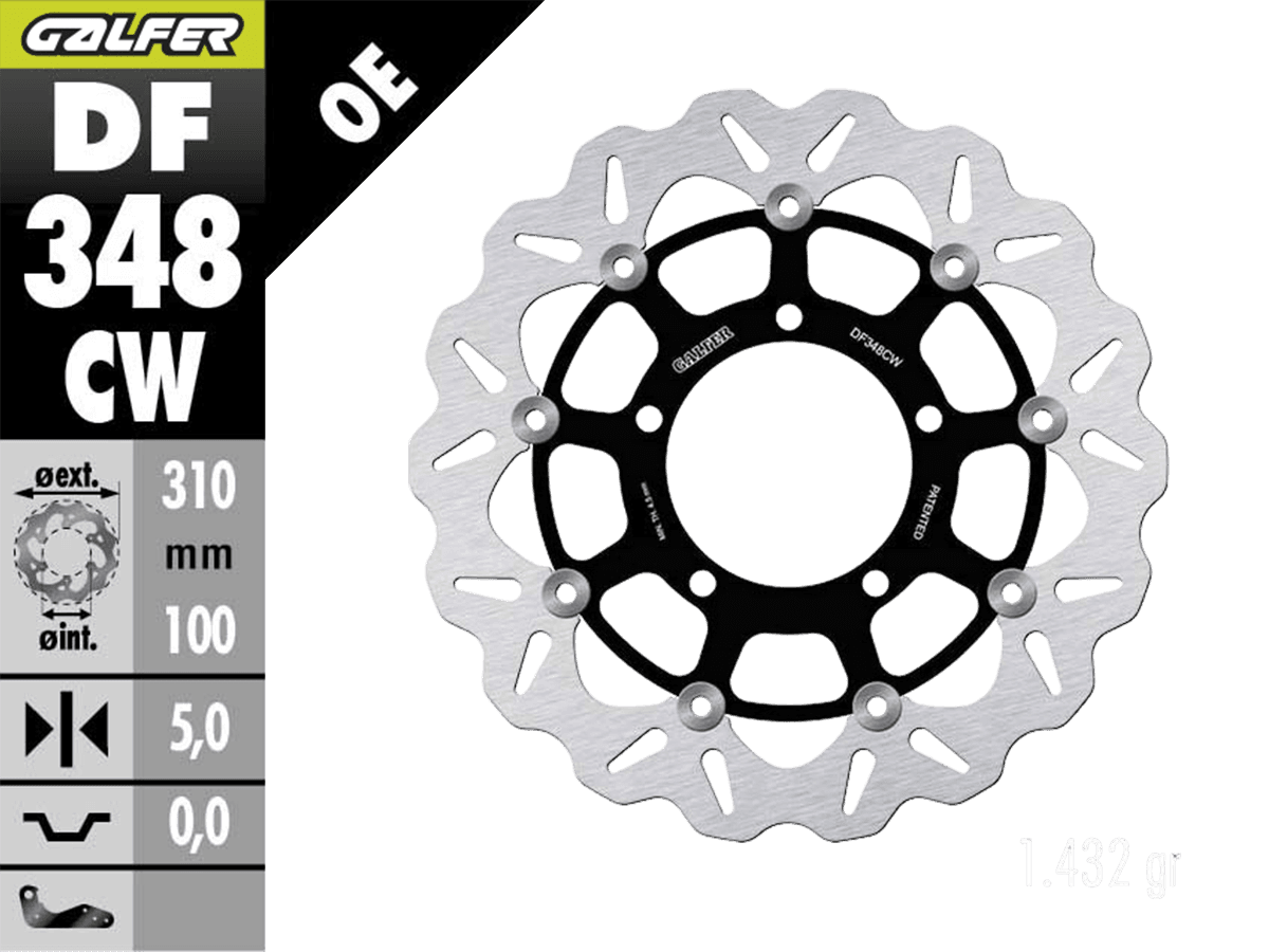 【Non】 Galfer Suzuki GSX-R 600 Front Brake 310mm Floating Wave Rotor (06