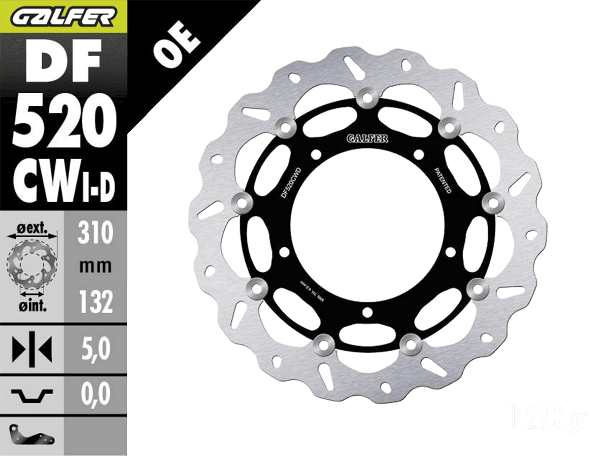 Galfer Yamaha R1 Front Brake 310mm Floating Wave Rotor (Right Side