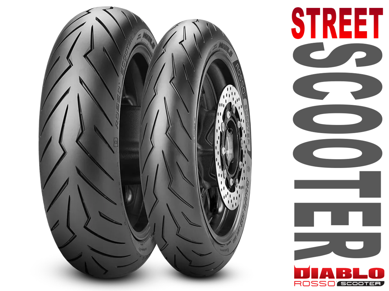 Pirelli Diablo Rosso Street Scooter Tires (F 12 & 14 / R 12,13 & 14