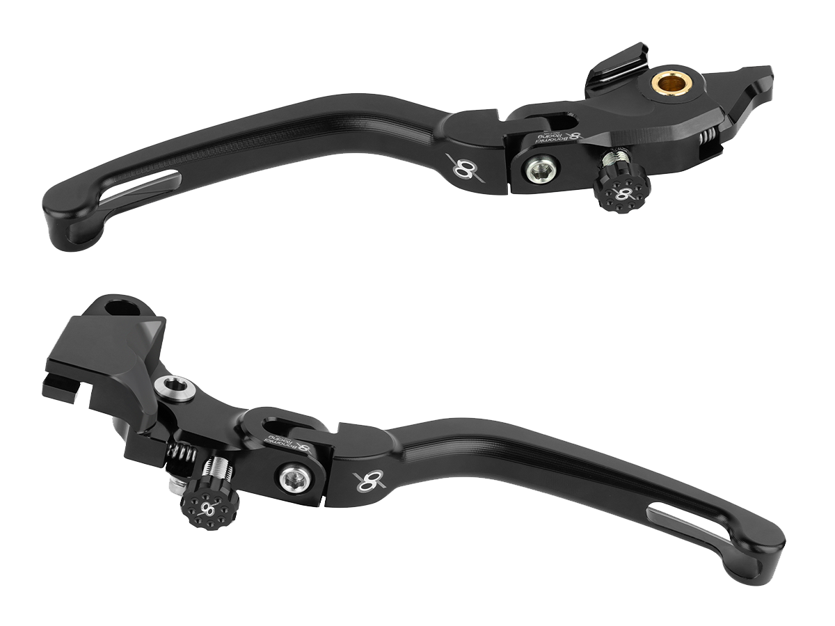 Bonamici Kawasaki ZX-4RR Folding Levers (Black): MOTO-D Racing