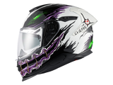 Nexx Y.100R Night Ride Matte White/Black/Purple Helmet