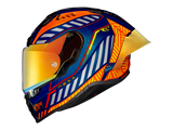 Nexx X.R3R Helmet OutBrake Orange/Blue (+iridium red visor)