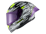 Get Nexx X.R3R Helmet Carbon GlitchRacer White/Neon at MOTO-D Racing