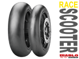 Pirelli Diablo SC Scooter Race Slicks Tire Set (Front 100/80 + Rear 120/80) (10")