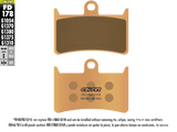 Galfer Racing Motorcycle Brake Pads Yamaha R6 (1999+) - Front (2/pc) (FD178G1310-A)