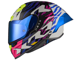 Nexx X.R3R Helmet Carbon Ziger Purple / Blue (+iridium blue visor)