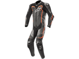 Alpinestars GP Plus Leather Race Suit (Black Camo / Red Fluo)