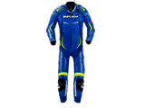 SPIDI "Track Wind Replica Evo" Motorcycle Racing Leather Suit Blue/Neon rear
