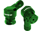 MOTO-D Angled Motorcycle Valve Stems 11.3MM - Green