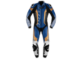 Spidi "Supersonic Perforated Pro" Motorcycle Racing Leather Suit Black/Blue Gold