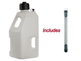 LC2 Motorcycle Racing 5-Gallon Fuel Jug w/ Hose (White)