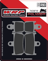 WRP Brake Pads Dual Carbon Racing / Trackday 7439 F1R
Fitment
Same as SBS 839 DC
Yamaha YZF-R1 (4-pad/side/set) (2007-2014)
Equivalent to Galfer 365
Equivalent to Vesrah VD-277
Equivalent to EBC FA442/4