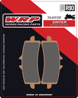 WRP Brake Pads Sinter Racing / Trackday 7441 F0R
Fitment
OEM Brembo M4, M50, GP4-RS, Stylema, GP4-RX, GP4-MS / DS1
Same as SBS 841 RST / RS
Aprilia RSV4 1000 ABS (2009-2014)
Aprilia RSV4 1000 Factory (2009-2011)
Aprilia RSV4 1000 Factory APRC ABS (2014-2016)
Aprilia RSV4 1100 (non-Factory) (2019+)
Aprilia RSV4 1100 Factory (2019-2024)
Ducati 848 EVO (2011-2012)
Ducati 1098 (2007-2010)
Ducati 1098/S Streetfighter (2009-2014)
Ducati 1198 S/SP (2009-2013)
Ducati Streetfighter V2 (2025)
Ducati Hypermotard 1100/SP/EVO (2007-2013)
Ducati Panigale 1199 (2012-2015)
Ducati Panigale 1299 (2015+)
Ducati Panigale V2 (2025)
Ducati Panigale V4 (2018-2024)
Ducati Panigale V4 S (2018-2024)
Ducati Panigale V4 R (2019+)
Ducati Monster V2
Honda CBR 1000 RR-R Fireblade SP/SP2 (2023+) (Brembo)
Kawasaki Ninja H2 (2015+)
Kawasaki Ninja ZX-10R (2016+)
Kawasaki ZH2 SE 1000 (2021+)
KTM Duke 690/R (2014-2017)
KTM RC8 1190 (2008-2015)
KTM RC8 C 890
KTM SuperDuke 1290/R (2014+)
MV Agusta F4 (2012+)
MV Agusta F4 (2008-2011)
Suzuki GSX-R 600 / 750 (2011+)
Suzuki GSX-R 1000 (2012+)
Suzuki GSX-R 1000 R (17-19)
Suzuki GSX-S 1000GT /GT+
Suzuki Hayabusa (2013+)
Yamaha R1 (2025+)
Yamaha R9 (2025+)
Equivalent to Galfer 373
Equivalent to Vesrah VD-9031
Equivalent to EBC FA447