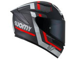 Suomy "Track-1" Helmet Ninety Seven Matte Gunmetal/Red Size XS