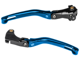 Bonamici Yamaha MT-09 Folding Levers (2021+) (Black/Blue): MOTO-D Racing