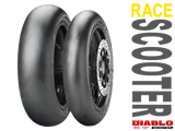 Pirelli Diablo Superbike SC Scooter Race Slicks Tire Set (Front 100/90 + Rear 120/80) (12")