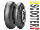 Pirelli Diablo Superbike SC Scooter Race Slicks Tire Set (Front 100/90 + Rear 120/80) (12")