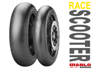 Pirelli Diablo SC Scooter Race Slicks Tire Set (Front 100/80 + Rear 120/80) (10")