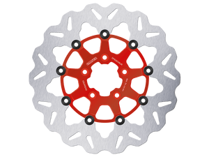 Galfer Harley Davidson Fat Boy 107/114/117 Front Brake 300mm Billet Floating Wave Rotor (Red) (GLF-DF835CWUR-A)
