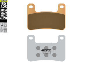 Galfer Motorcycle Brake Pads Street FD325G1375 - Front (2/pc) (FD325G1375)
Kawasaki Z 900 (2018+)
Kawasaki Z 1000 (2010+)
Kawasaki H2 (2018+)
Kawasaki Ninja ZX-4R/RR
Kawasaki Ninja ZX-10R (2008-2015)
Suzuki GSX-R 600 (2004-2010)
Suzuki GSX-R 750 (2004-2010)
Suzuki GSX-R 1000 (2004-2011)
Equivalent to WRP 7406
Equivalent to SBS 806
Equivalent to Vesrah VD-355
Equivalent to EBC FA379